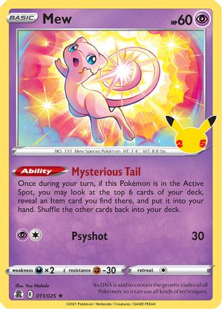 Mew 011/025 [Celebrations]  - Holofoil