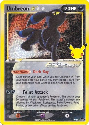 Umbreon Star 017/17 [Celebrations Classic Collection]  - Holofoil