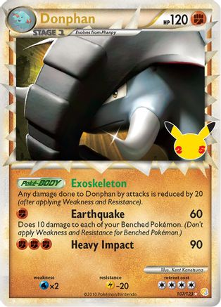 Donphan (Prime) 107/123 [Celebrations Classic Collection]  - Holofoil