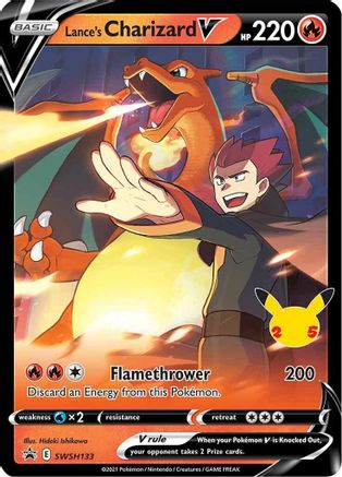 Lance's Charizard V SWSH133 [SWSH Sword & Shield Promo Cards]  - Holofoil