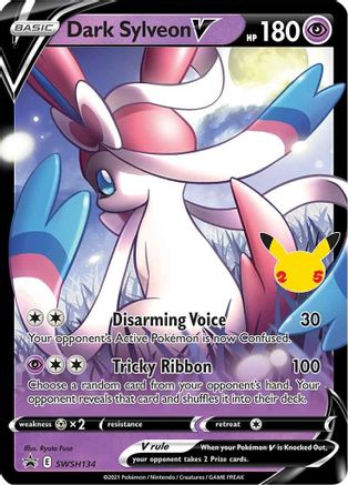 Dark Sylveon V SWSH134 [SWSH Sword & Shield Promo Cards]  - Holofoil