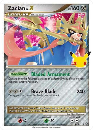 Zacian LV. X SWSH135 [SWSH Sword & Shield Promo Cards]  - Holofoil