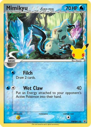Mimikyu (Delta Species) SWSH136 [SWSH Sword & Shield Promo Cards]  - Holofoil