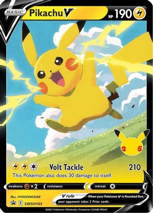 Pikachu V SWSH143 [SWSH Sword & Shield Promo Cards]  - Holofoil