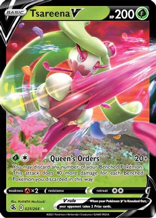 Tsareena V 021/264 [SWSH08 Fusion Strike]  - Holofoil
