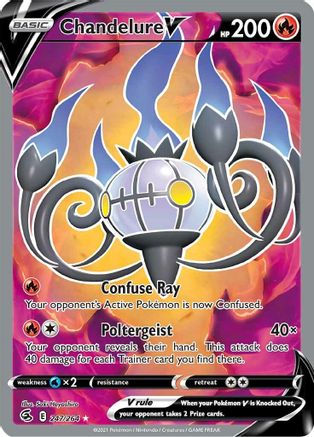 Chandelure V (Full Art) 247/264 [SWSH08 Fusion Strike]  - Holofoil
