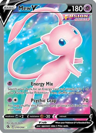 Mew V (Full Art) 250/264 [SWSH08 Fusion Strike]  - Holofoil
