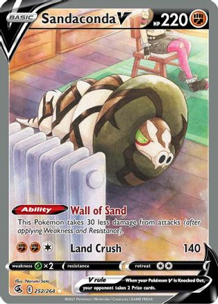 Sandaconda V (Alternate Full Art) 252/264 [SWSH08 Fusion Strike]  - Holofoil