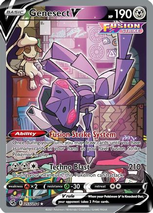 Genesect V (Alternate Full Art) 255/264 [SWSH08 Fusion Strike]  - Holofoil
