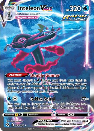 Inteleon VMAX (Alternate Art Secret) 266/264 [SWSH08 Fusion Strike]  - Holofoil
