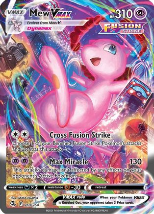 Mew VMAX (Alternate Art Secret) 269/264 [SWSH08 Fusion Strike]  - Holofoil
