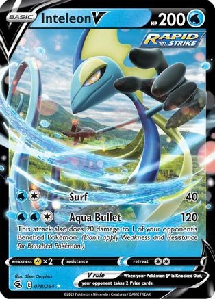 Inteleon V 078/264 [SWSH08 Fusion Strike]  - Holofoil