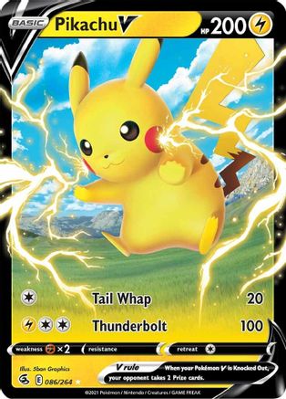 Pikachu V 086/264 [SWSH08 Fusion Strike]  - Holofoil
