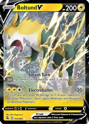 Boltund V 103/264 [SWSH08 Fusion Strike]  - Holofoil