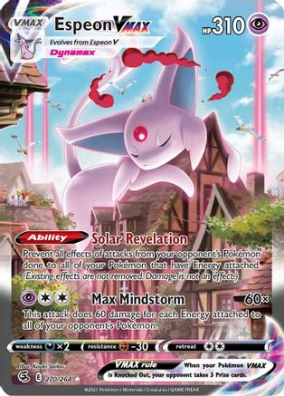 Espeon VMAX (Alternate Art Secret) 270/264 [SWSH08 Fusion Strike]  - Holofoil