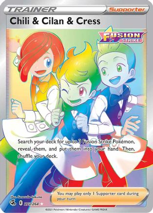 Chili & Cilan & Cress (Secret) 273/264 [SWSH08 Fusion Strike]  - Holofoil