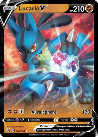 Lucario V 146/264 [SWSH08 Fusion Strike]  - Holofoil