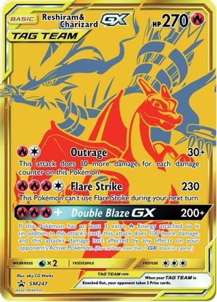Reshiram & Charizard GX SM247 [SM Promos]  - Holofoil