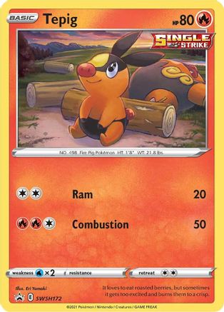 Tepig SWSH172 [SWSH Sword & Shield Promo Cards]  - Holofoil