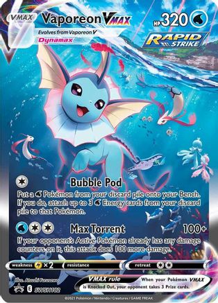 Vaporeon VMAX SWSH182 [SWSH Sword & Shield Promo Cards]  - Holofoil