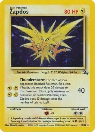 Zapdos 015/62 [Miscellaneous Cards & Products]  - Holofoil