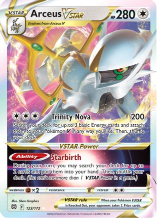 Arceus VSTAR 123/172 [SWSH09 Brilliant Stars]  - Holofoil