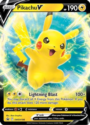 Pikachu V SWSH198 [SWSH Sword & Shield Promo Cards]  - Holofoil