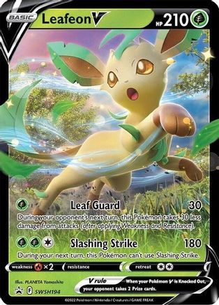 Leafeon V SWSH194 [SWSH Sword & Shield Promo Cards]  - Holofoil