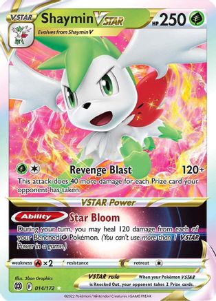 Shaymin VSTAR 014/172 [SWSH09 Brilliant Stars]  - Holofoil