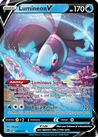 Lumineon V 040/172 [SWSH09 Brilliant Stars]  - Holofoil
