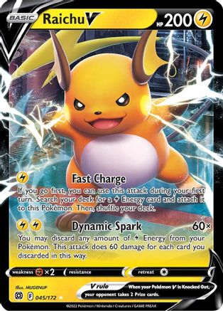 Raichu V 045/172 [SWSH09 Brilliant Stars]  - Holofoil