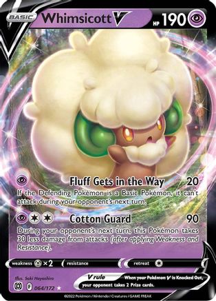 Whimsicott V 064/172 [SWSH09 Brilliant Stars]  - Holofoil