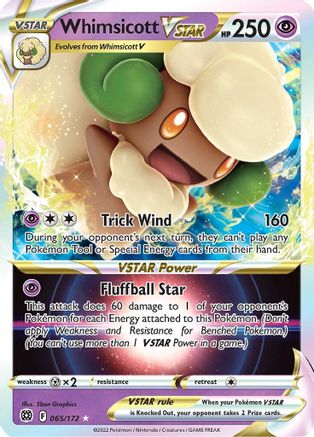 Whimsicott VSTAR 065/172 [SWSH09 Brilliant Stars]  - Holofoil