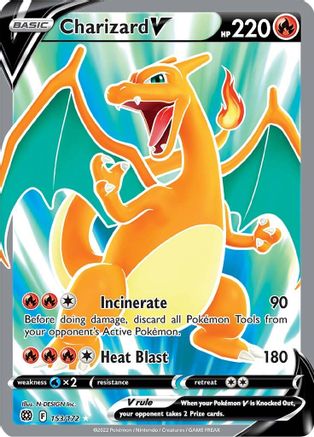 Charizard V (Full Art) 153/172 [SWSH09 Brilliant Stars]  - Holofoil