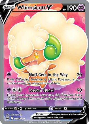 Whimsicott V (Full Art) 160/172 [SWSH09 Brilliant Stars]  - Holofoil