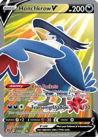 Honchkrow V (Full Art) 161/172 [SWSH09 Brilliant Stars]  - Holofoil