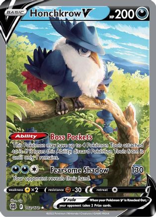 Honchkrow V (Alternate Full Art) 162/172 [SWSH09 Brilliant Stars]  - Holofoil