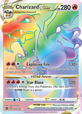 Charizard VSTAR (Secret) 174/172 [SWSH09 Brilliant Stars]  - Holofoil