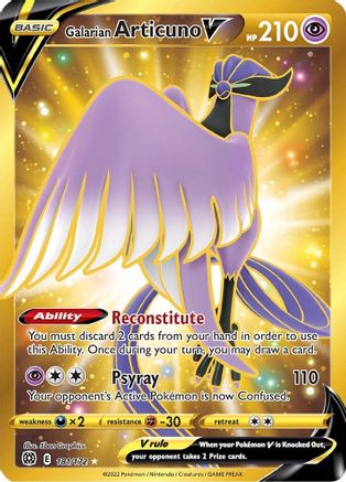 Galarian Articuno V (Secret) 181/172 [SWSH09 Brilliant Stars]  - Holofoil
