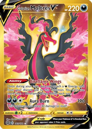 Galarian Moltres V (Secret) 183/172 [SWSH09 Brilliant Stars]  - Holofoil