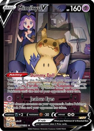 Mimikyu V TG16/TG30 [SWSH09 Brilliant Stars Trainer Gallery]  - Holofoil