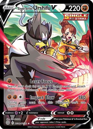 Single Strike Urshifu V TG18/TG30 [SWSH09 Brilliant Stars Trainer Gallery]  - Holofoil