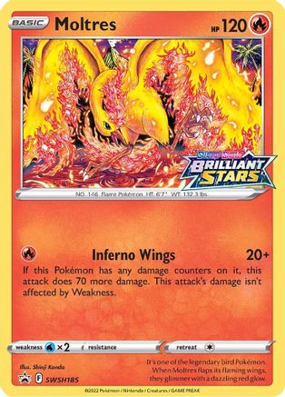 Moltres SWSH185 [SWSH Sword & Shield Promo Cards]  - Holofoil