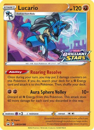 Lucario SWSH186 [SWSH Sword & Shield Promo Cards]  - Holofoil