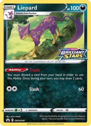 Liepard SWSH187 [SWSH Sword & Shield Promo Cards]  - Holofoil