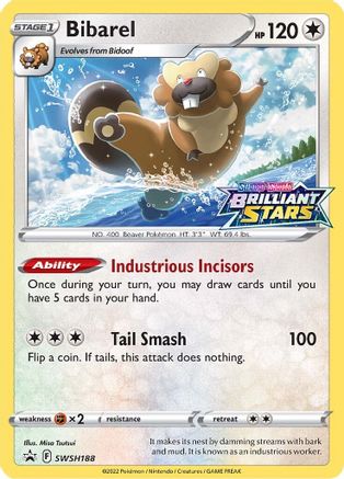 Bibarel SWSH188 [SWSH Sword & Shield Promo Cards]  - Holofoil
