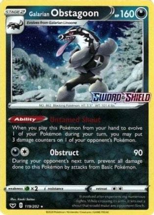 Galarian Obstagoon 119/202 [Miscellaneous Cards & Products]  - Holofoil