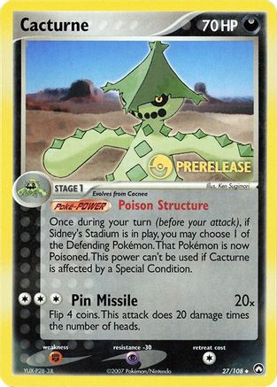 Cacturne 027/108 [Miscellaneous Cards & Products]
