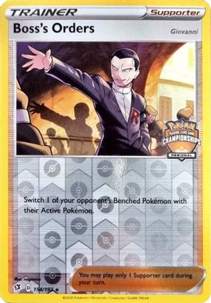 Boss's Orders 154/192 [League & Championship Cards]  - Reverse Holofoil
