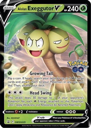 Alolan Exeggutor V SWSH225 [SWSH Sword & Shield Promo Cards]  - Holofoil